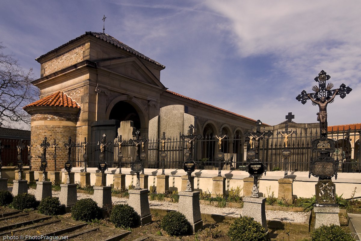 Numerous graves with crosses above them
